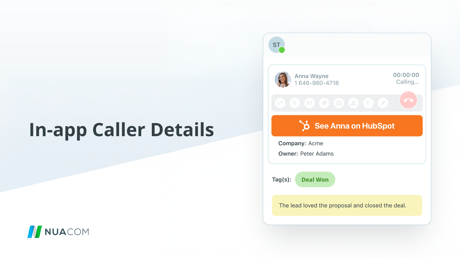 In-App Caller Details